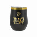 12 oz Stainless Steel Wine Tumbler with Gold Etched Classic Crew Team Design, Atlanta Falcons