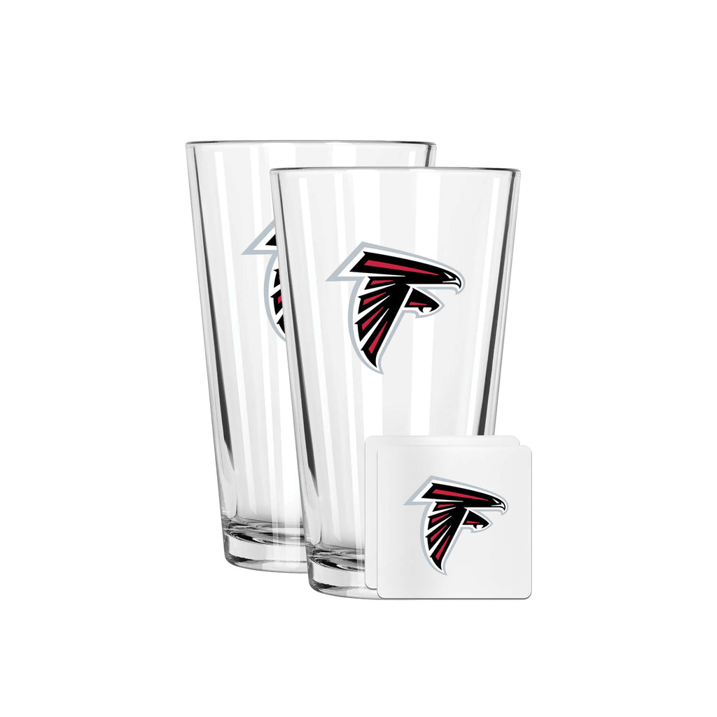 2 Pack Pint and Coasters Set | Atlanta Falcons