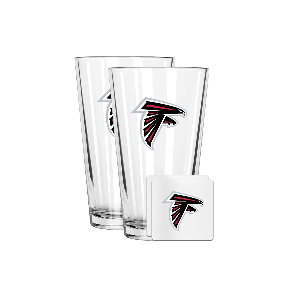 2 Pack Pint and Coasters Set | Atlanta Falcons