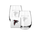 2 Pack Stemless Wine Glasses and Coasters Set | Atlanta Falcons