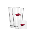 2 Pack Pint and Coasters set | University Of Arkansas