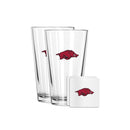 2 Pack Pint and Coasters set | University Of Arkansas