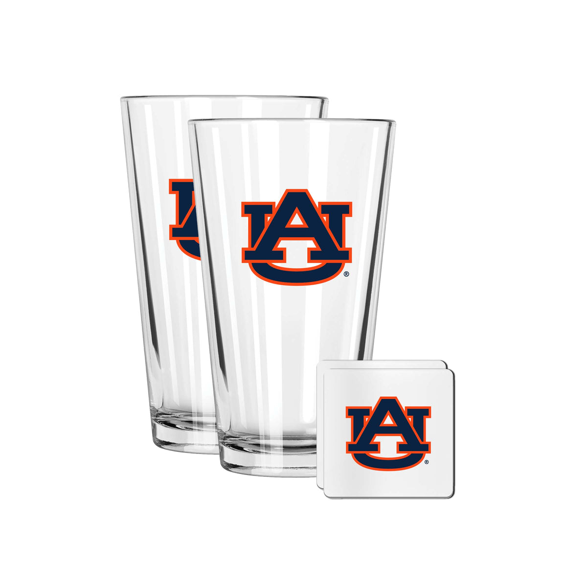2 Pack Pint and Coasters set  | Auburn University