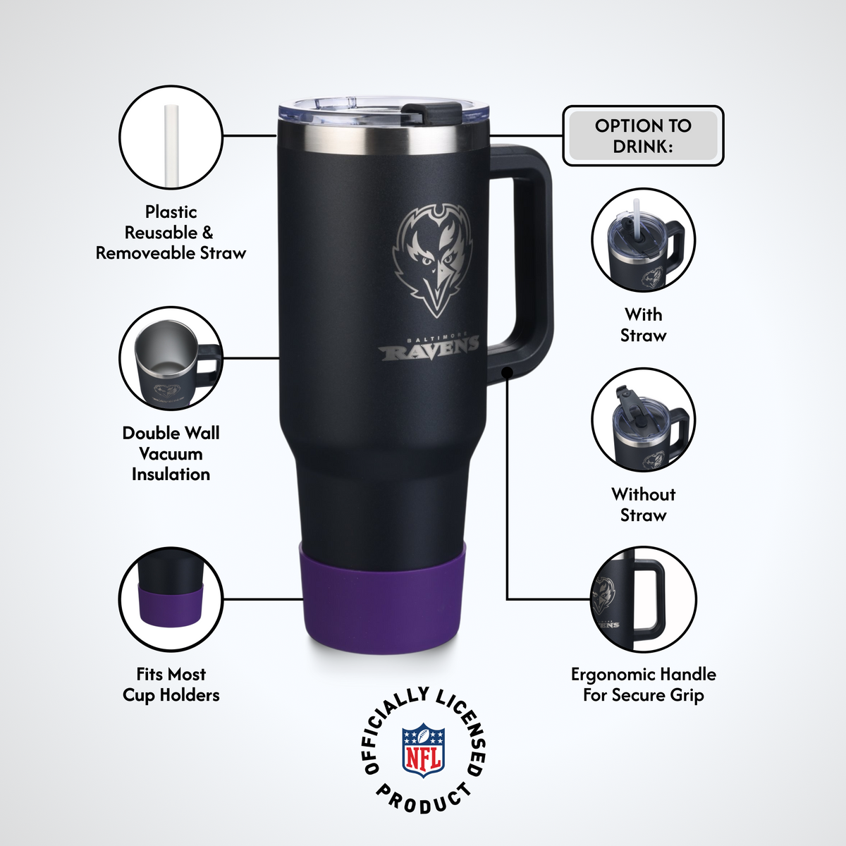 40 OZ Game Day Tumbler I | Baltimore Ravens