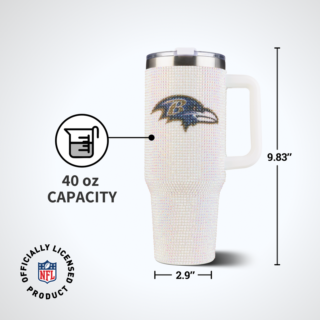 40oz Bling Collosal Tumbler | Baltimore Ravens