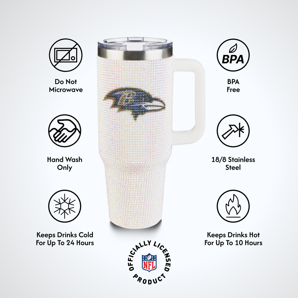 40oz Bling Collosal Tumbler | Baltimore Ravens