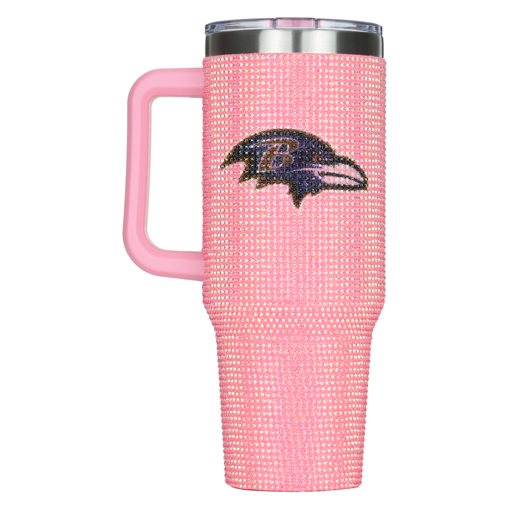 40oz Pink Bling Game Day Tumbler I | Baltimore Ravens