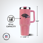 40oz Pink Bling Game Day Tumbler I | Baltimore Ravens
