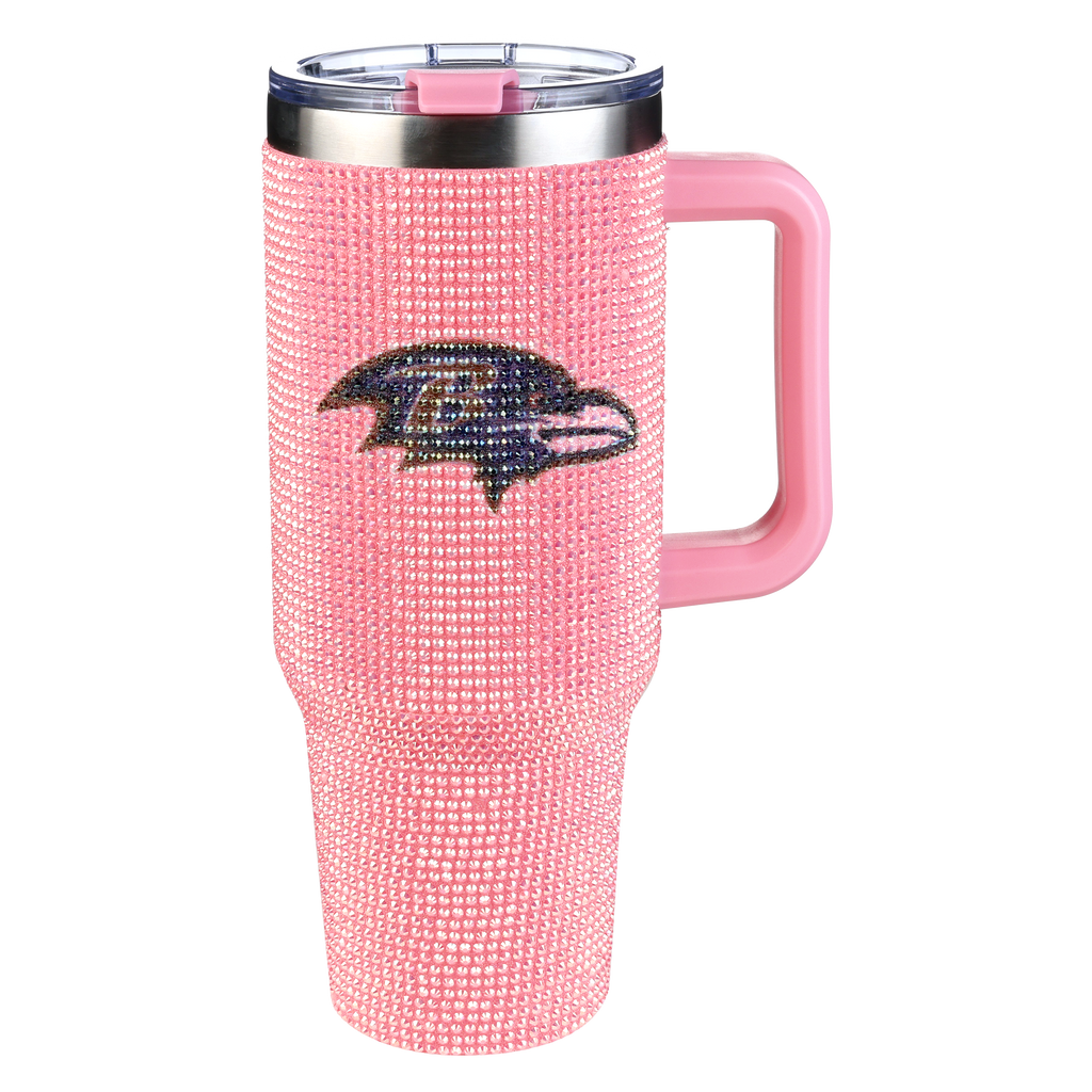 40oz Pink Bling Game Day Tumbler I | Baltimore Ravens