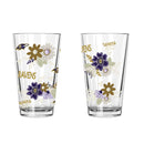2pk 16oz Pint Glass, DP, Flowers | Baltimore Ravens
