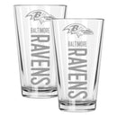 2pk 16oz Pint Glass Pinnacel Design | Baltimore Ravens