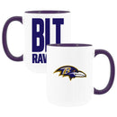 2pk 15oz White Mug Logo + Wordmark | Baltimore Ravens