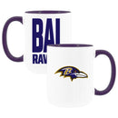 2pk 15oz White Mug Logo + Wordmark | Baltimore Ravens