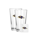 2 Pack Pint and Coasters Set | Baltimore Ravens