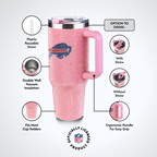 40oz Pink Bling Game Day Tumbler I | Buffalo Bills