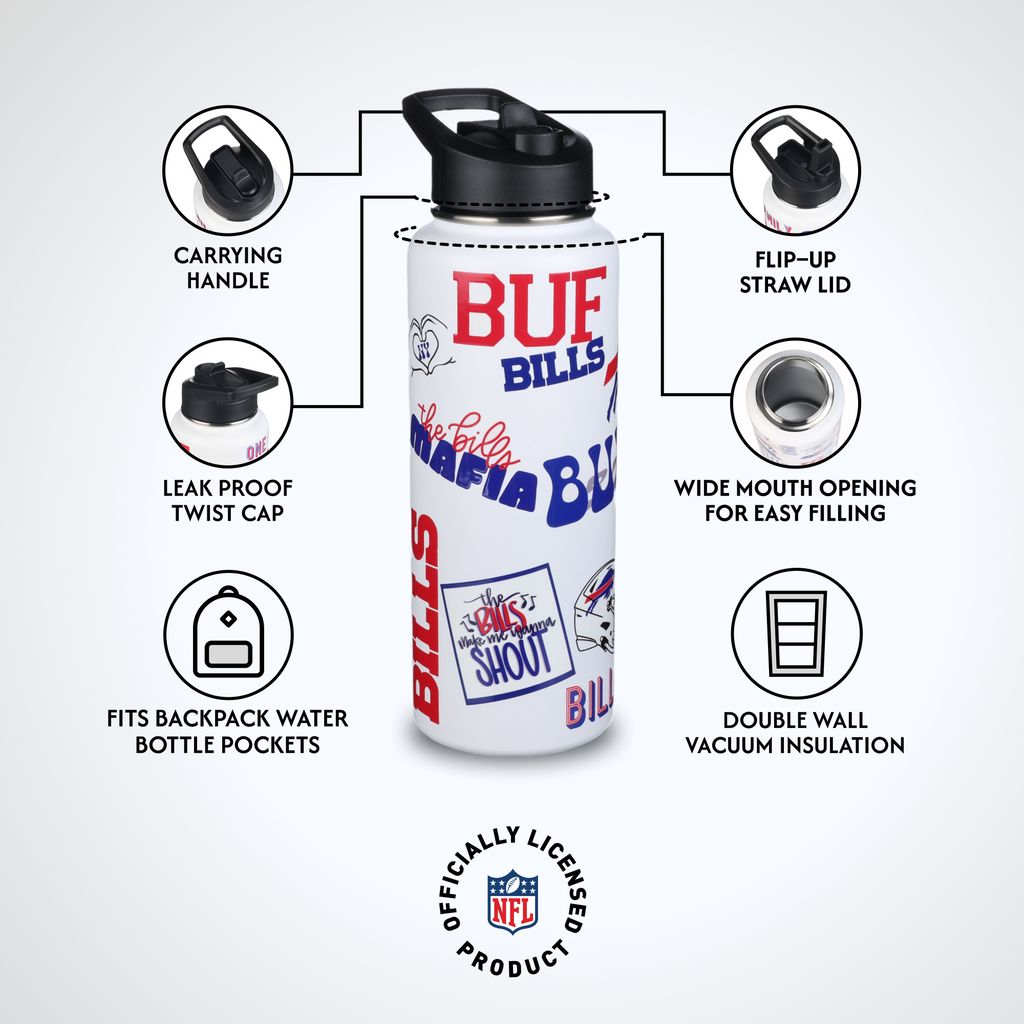 34oz Team Spirit Water Bottle I | Buffalo Bills