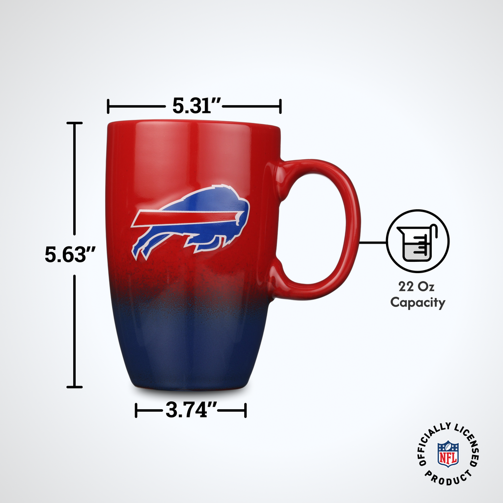 22oz Ombre Sculpt Tall Mug I | Buffalo Bills