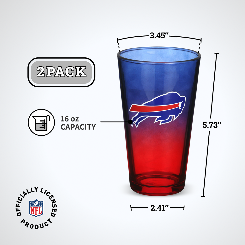 2-Pack Ombre Pint Glasses | Buffalo Bills