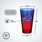 2-Pack Ombre Pint Glasses | Buffalo Bills