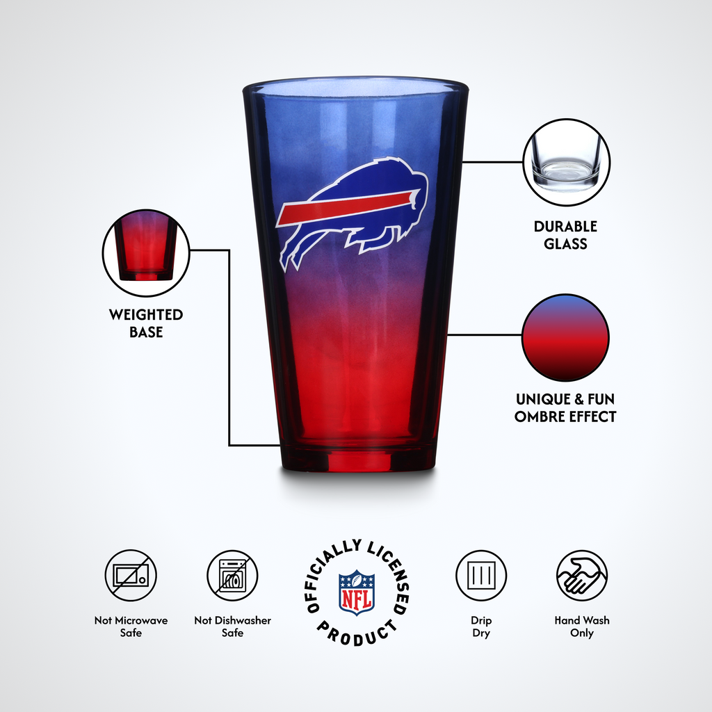 2-Pack Ombre Pint Glasses | Buffalo Bills