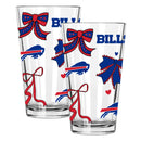  Bills 2pk 16oz Bow Pint Glass 