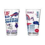 2pk 16oz Pint Glass, DP, Loco Design | Buffalo Bills