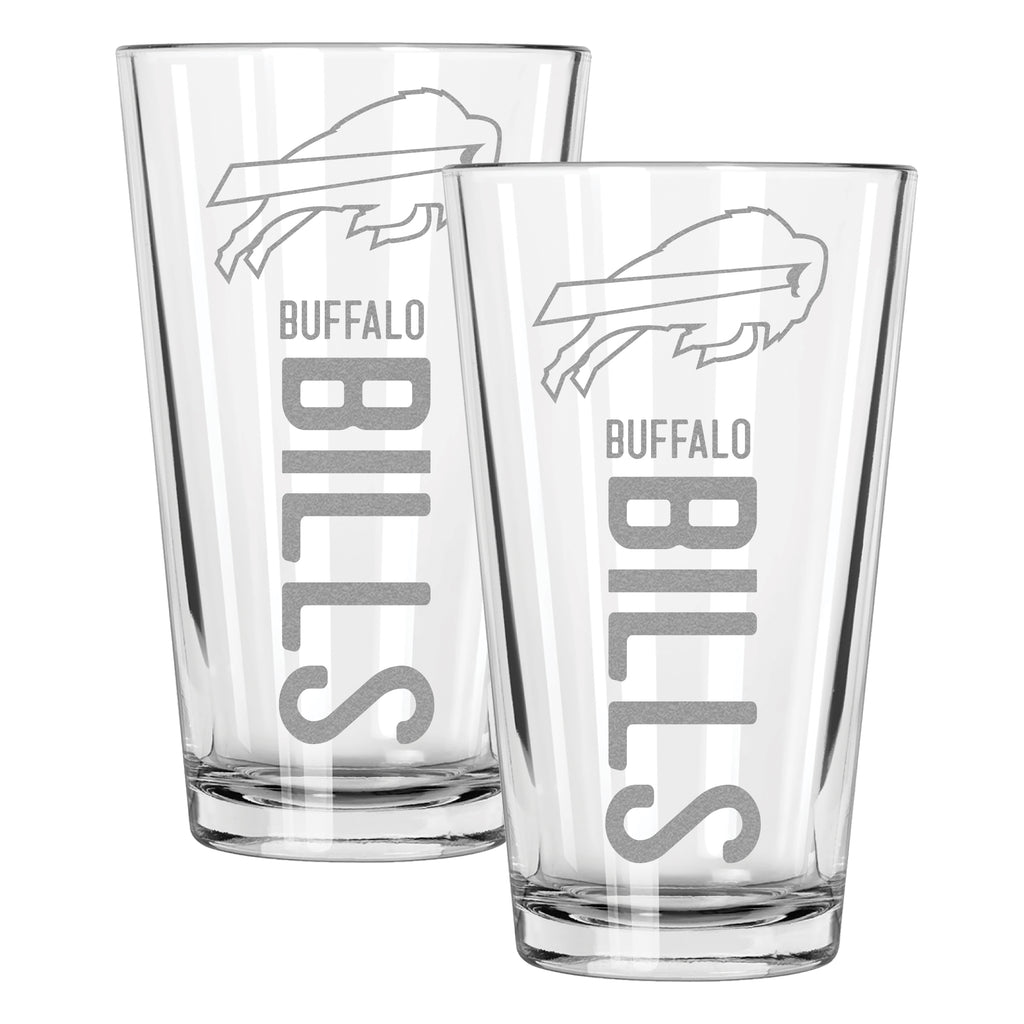 2pk 16oz Pint Glass Pinnacel Design | Buffalo Bills