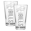 2pk 16oz Pint Glass Pinnacel Design | Buffalo Bills