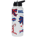  Bills 34oz Bow White Quencher Water Bottle 