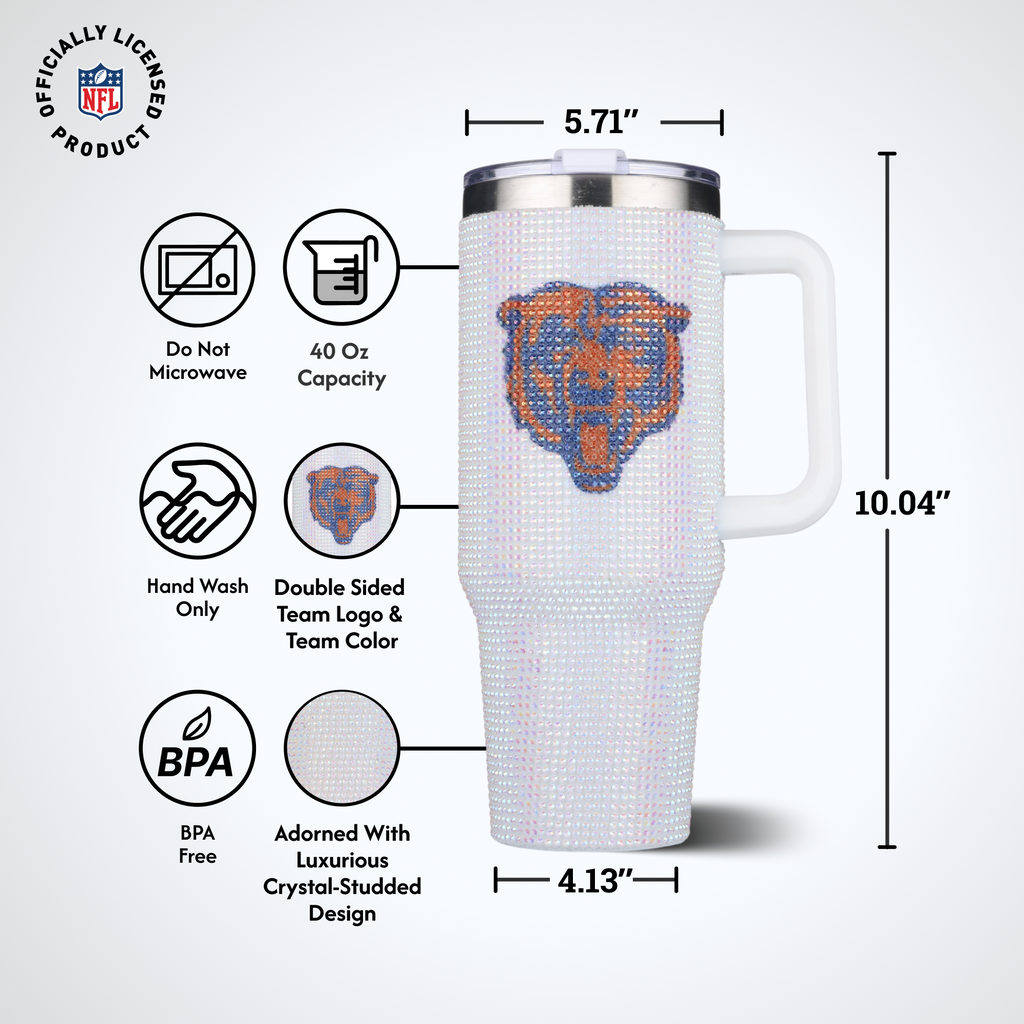 40oz Bling Collosal Tumbler | Chicago Bears