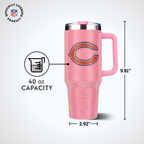 40oz Pink Bling Game Day Tumbler I | Chicago Bears