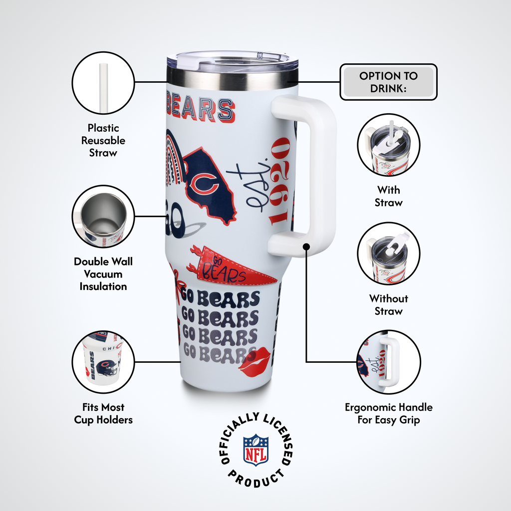 40oz Team Spirit Game Day Tumbler I | Chicago Bears