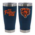 20oz Navy Stainless Steel Tumbler, Direct Print, Best Dad Ever Design, Chicago Bears
