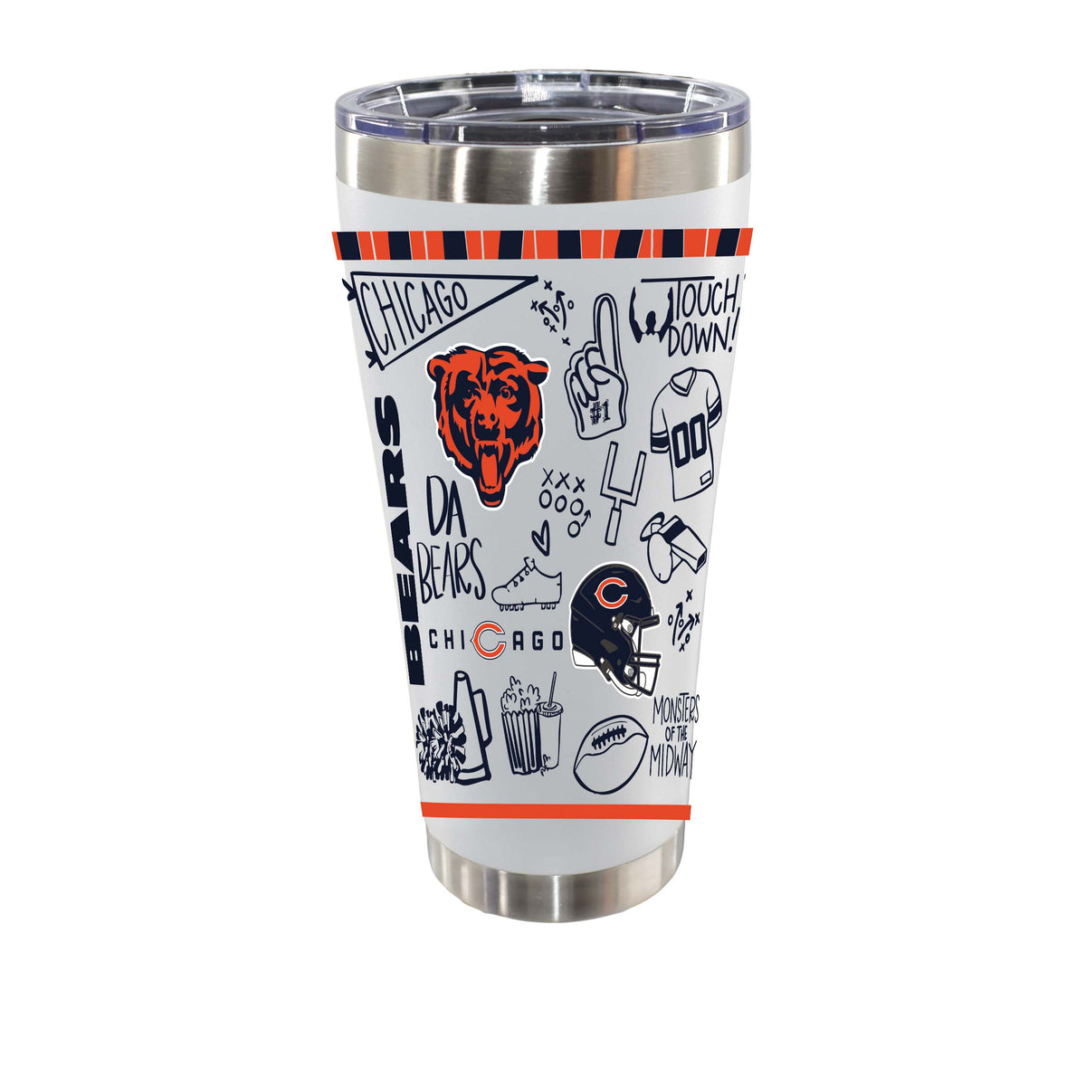 Sketchpad Design 30oz SS Tumbler | Chicago Bears