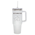  Bears 40oz Bow White Stainless Steel Colossal Tumbler 