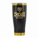 24 oz Stainless Steel Tumbler with Gold Accents & Etched Classic Crew Team Design, Chicago Bears