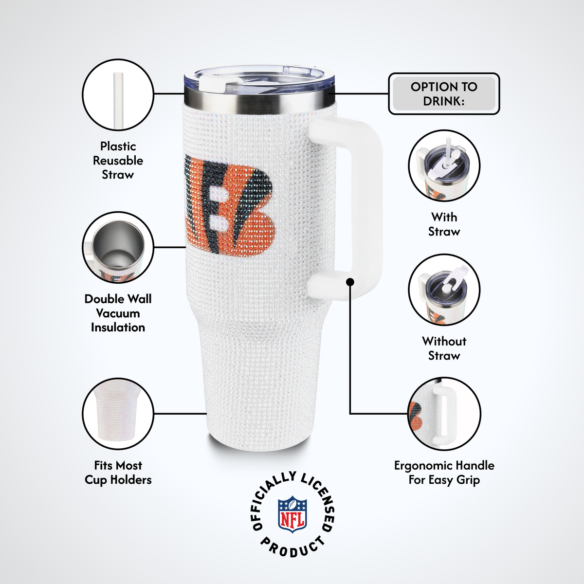 40oz Bling Collosal Tumbler | Cincinnati Bengals