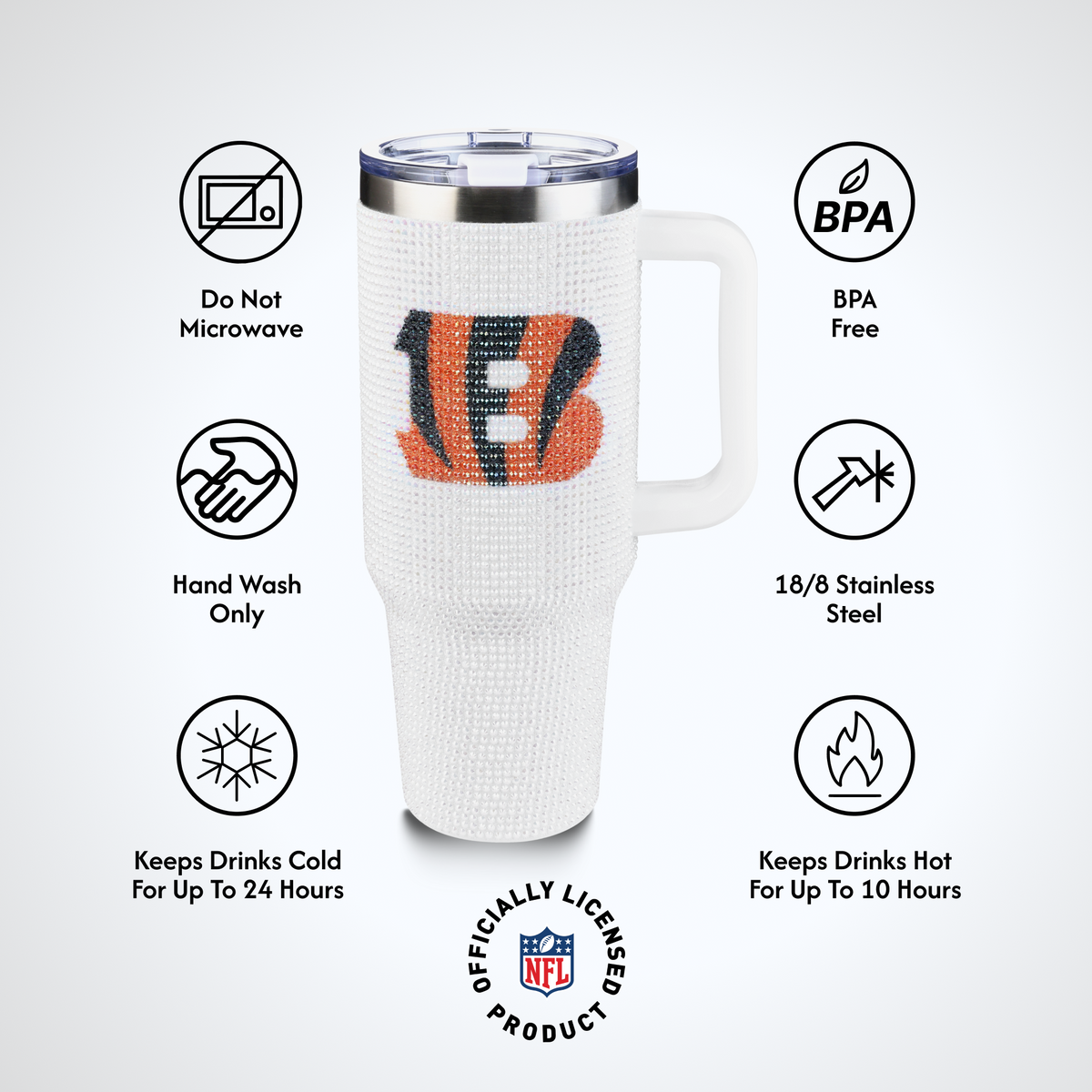 40oz Bling Collosal Tumbler | Cincinnati Bengals