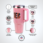 40oz Pink Bling Game Day Tumbler I | Cincinnati Bengals