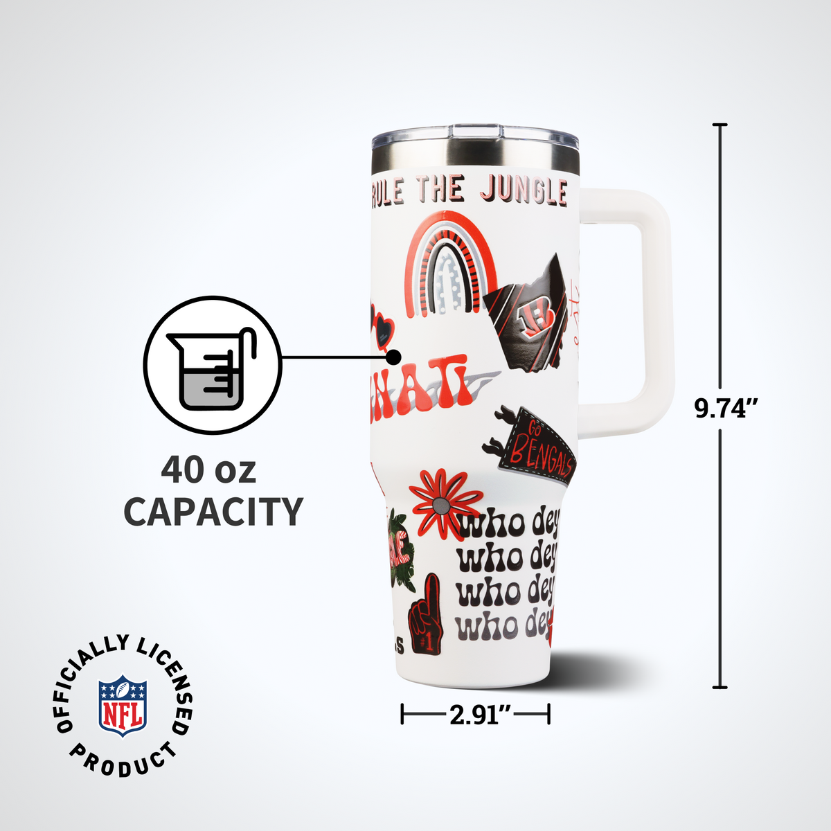 40oz Team Spirit Game Day Tumbler I | Cincinnati Bengals