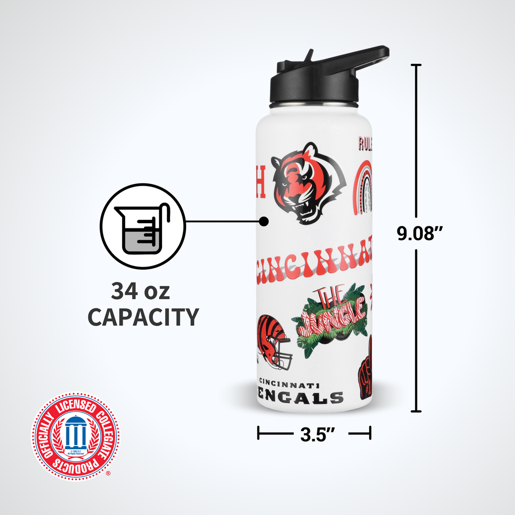 34oz Team Spirit Water Bottle I | Cincinnati Bengals