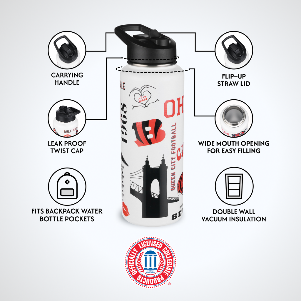 34oz Team Spirit Water Bottle I | Cincinnati Bengals