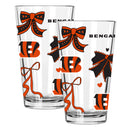  Bengals 2pk 16oz Bow Pint Glass 