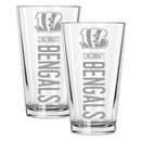 2pk 16oz Pint Glass Pinnacel Design | Cincinnati Bengals