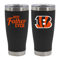 20oz Black Stainless Steel Tumbler, Direct Print, Best Dad Ever Design, Cincinnati Bengals