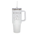  Bengals 40oz Bow White Stainless Steel Colossal Tumbler 