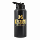 32 oz Stainless Steel Water Bottle with Gold Etched Classic Crew Team Design, Cincinnati Bengals