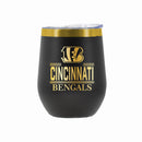 12 oz Stainless Steel Wine Tumbler with Gold Etched Classic Crew Team Design, Cincinnati Bengals