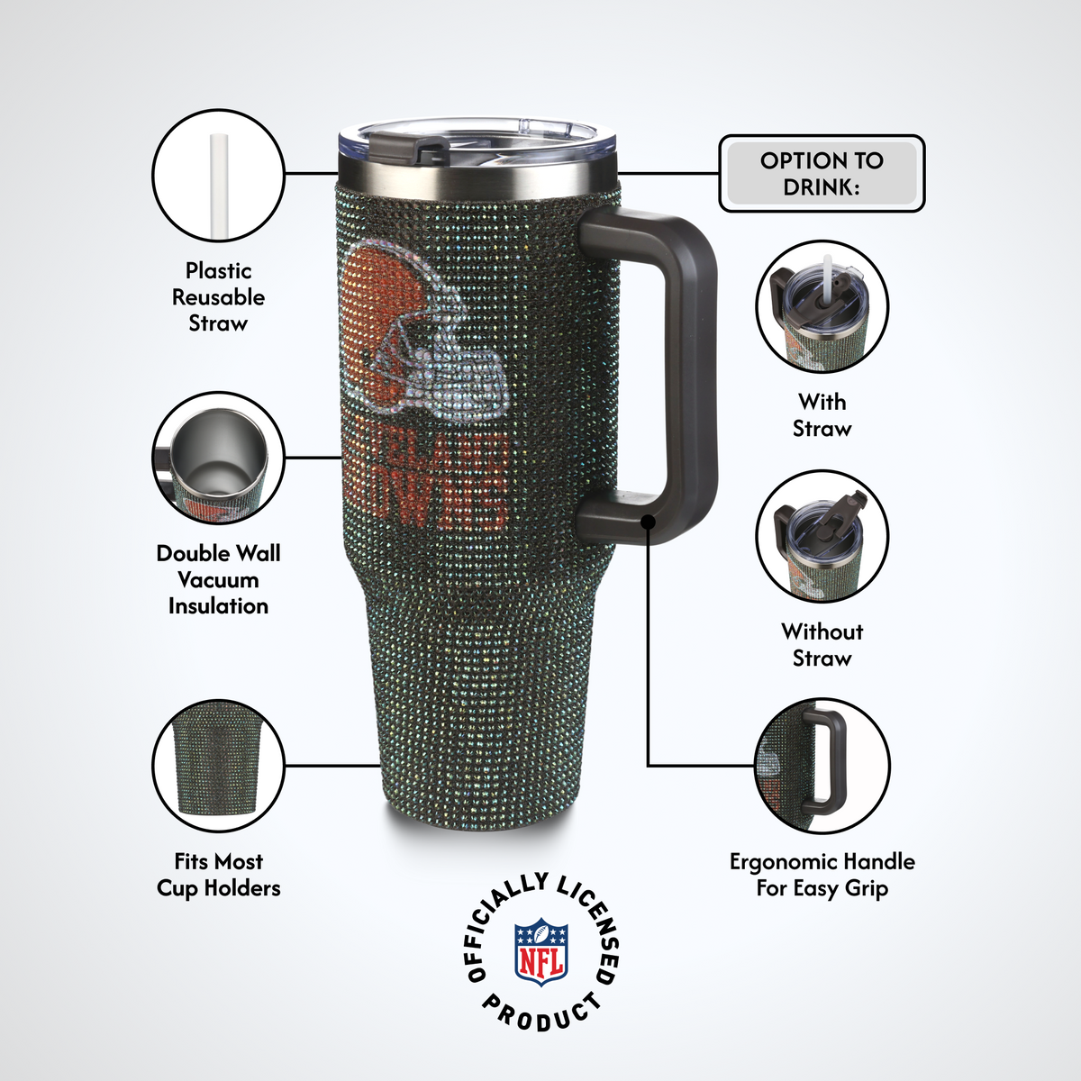 40oz TC Bling Game Day Tumbler I | Cleveland Browns