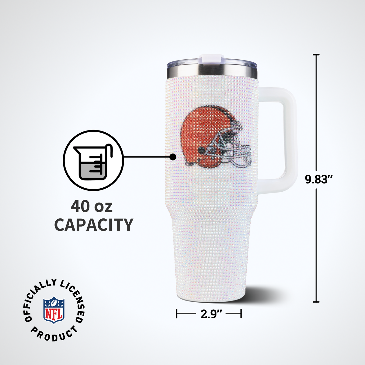 40oz Bling Collosal Tumbler | Cleveland Browns
